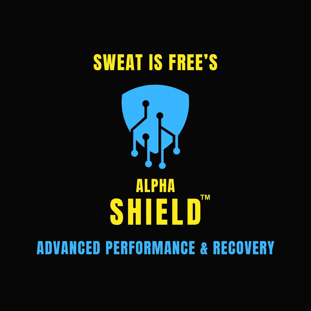 Sweat Is Free Alpha Shield advanced performance and recovery emblem