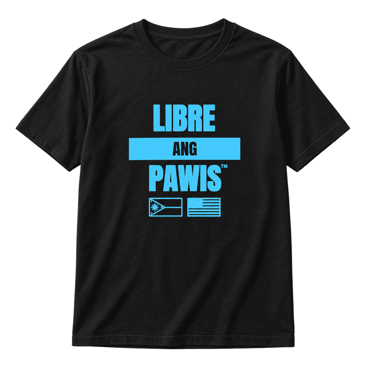 Blue Libre Ang Pawis Filipino design with Philippine and United States flag details